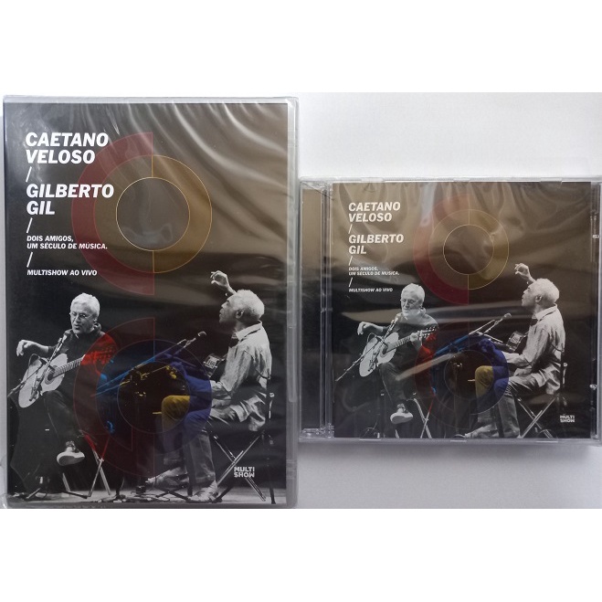 DVD CD duplo Caetano Veloso e Gilberto Gil Dois Amigos Um Século