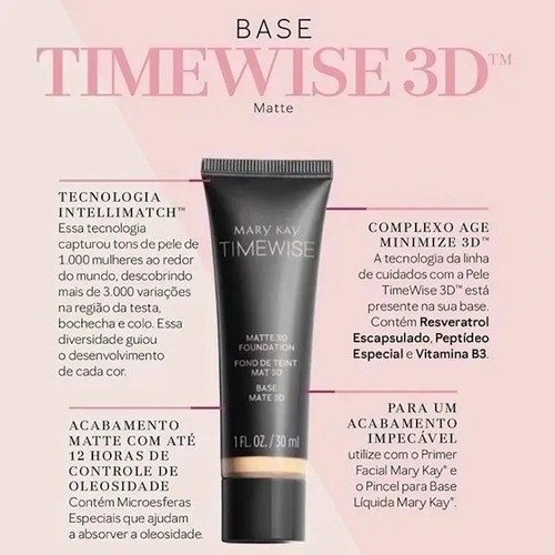 Base Mary Kay Time Wise 3d Cores Beige E Bronze Shopee Brasil