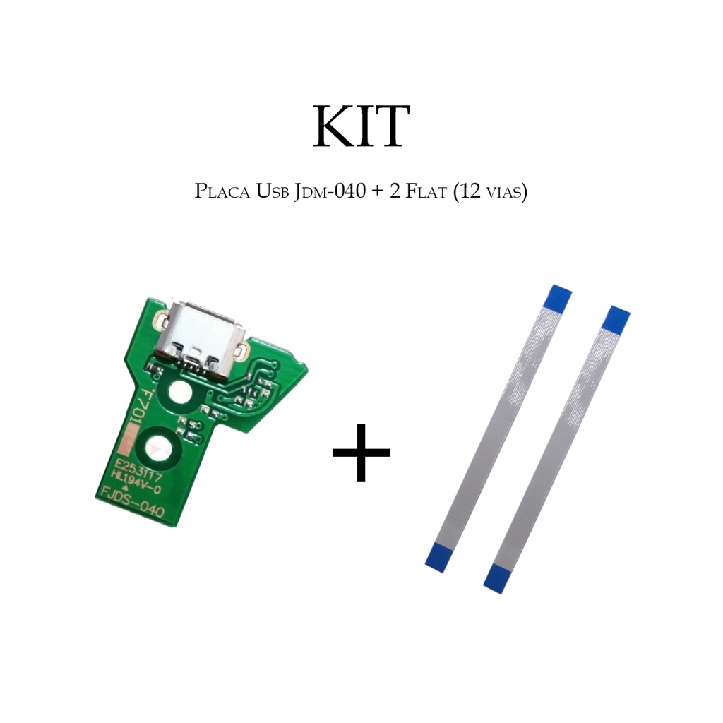 Kit Reparo Controle Do Ps Placa Usb Carregamento Jds Cabo Flat