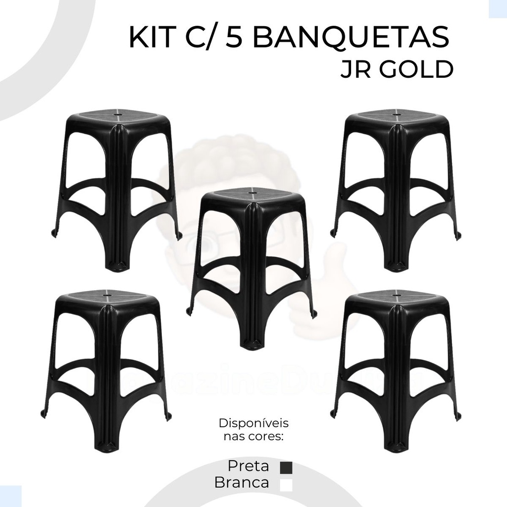 Kit Banquetas Pl Sticas Gold Shopee Brasil