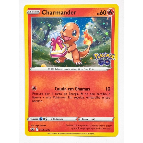 Carta SWSH232 Pokémon TCG Original Copag Card Rare Foil Charmander