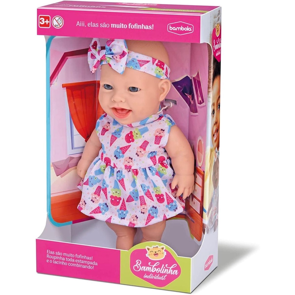 Boneca Bambolinha Bebê em Vinil Bambola Shopee Brasil