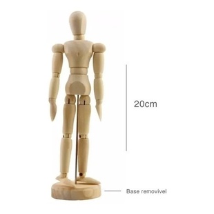 1 X Boneco Articulado Madeira Desenho Manequim 20 Cm Modelo Shopee Brasil