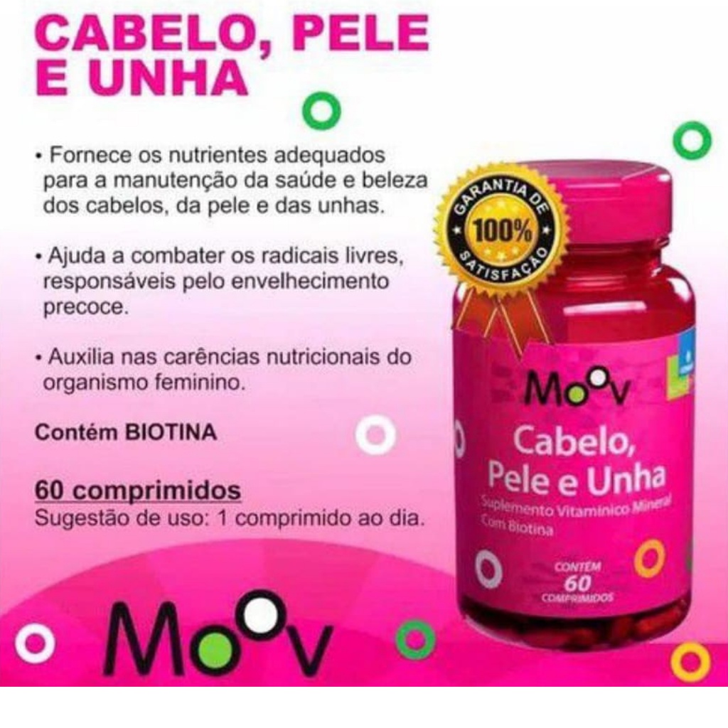 Suplemento Para Acelerar O Crescimento Dos Cabelos E Unhas Moov