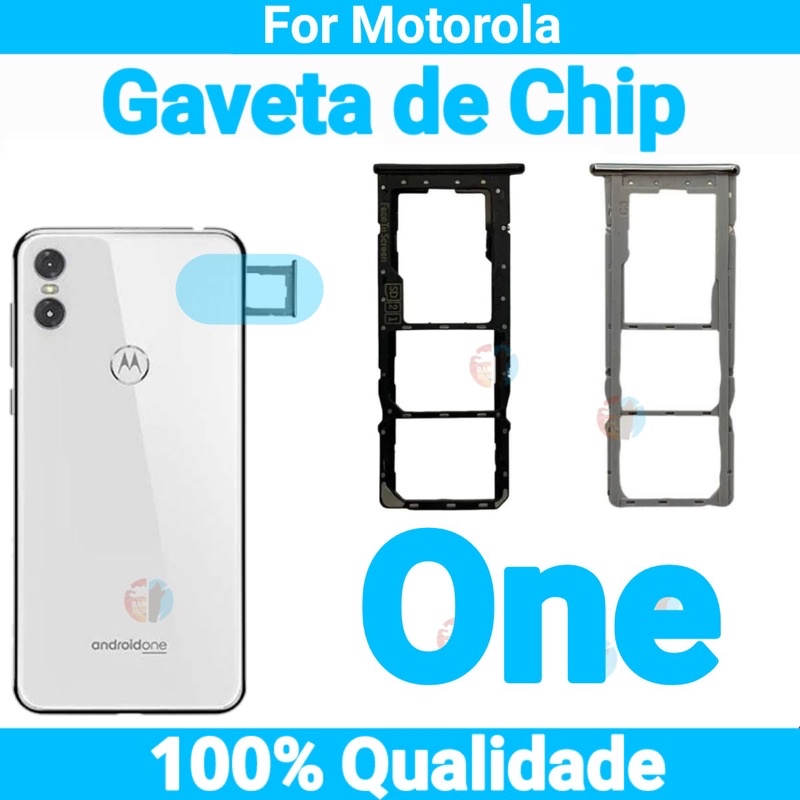 Bandeja Gaveta Chip Sim Card Moto One Xt1941 Xt 1941 3 Xt1942 Dual