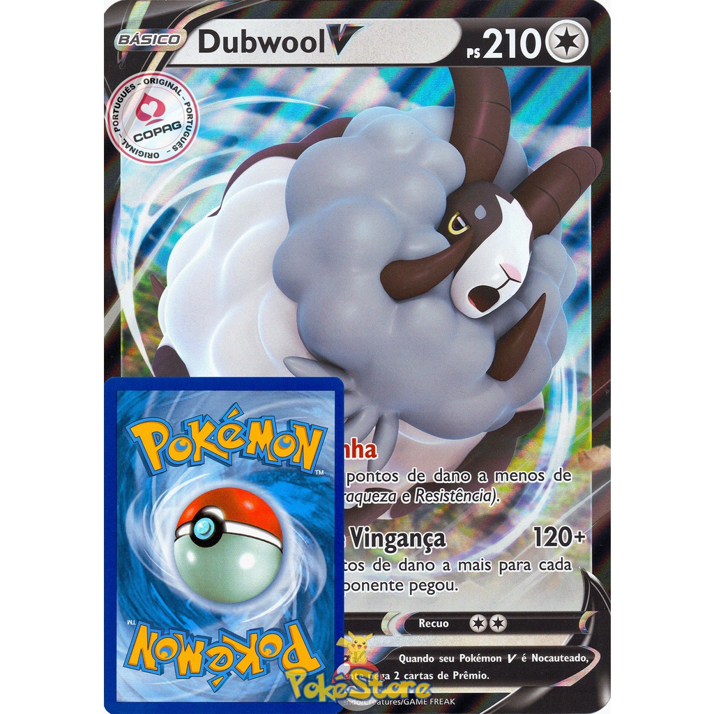 Carta Gigante Pokemon Dubwool V Portugu S Card Original Copag Promo