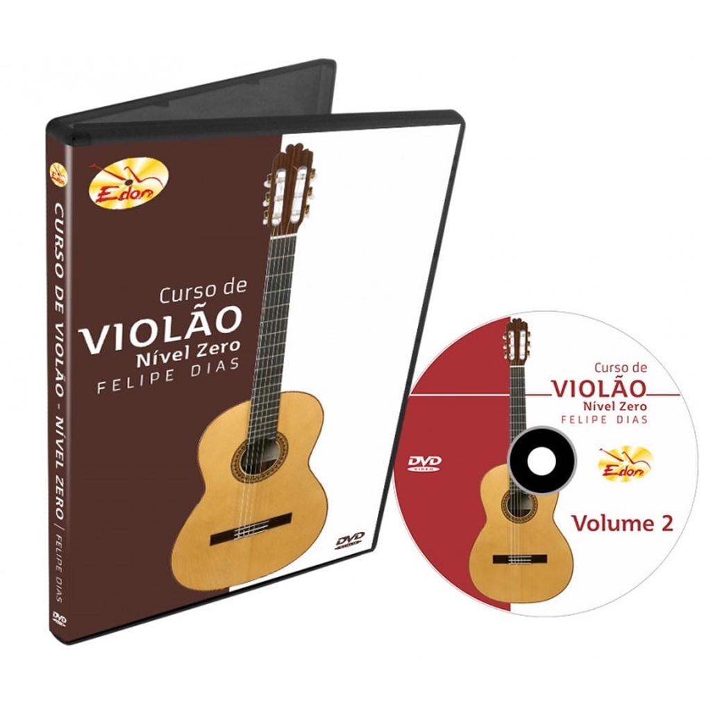 DVD Curso de Violão Iniciante Nível Zero Volume 2 Edon aprenda de