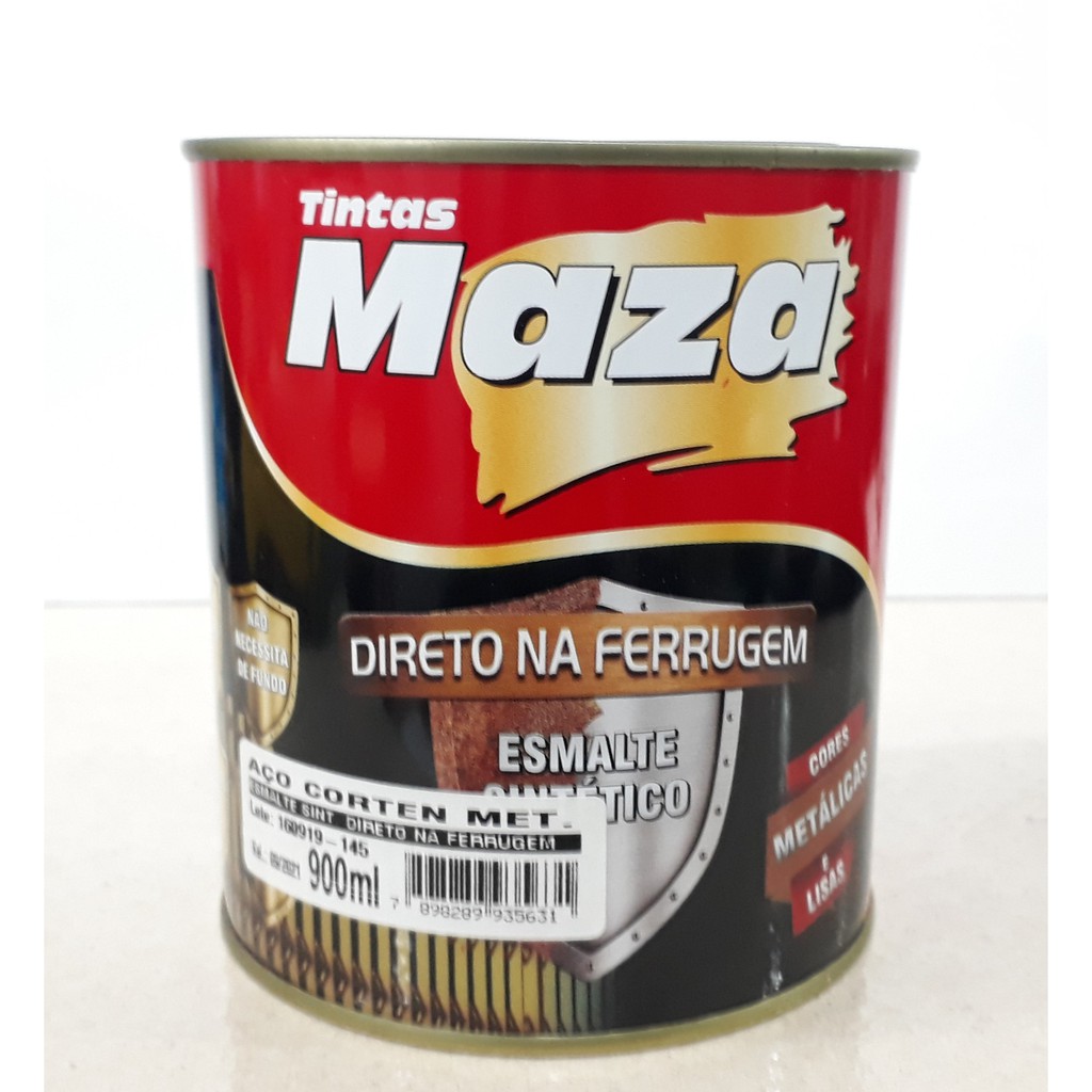 Tinta Esmalte Direto Na Ferrugem Aço Corten Maza Shopee Brasil