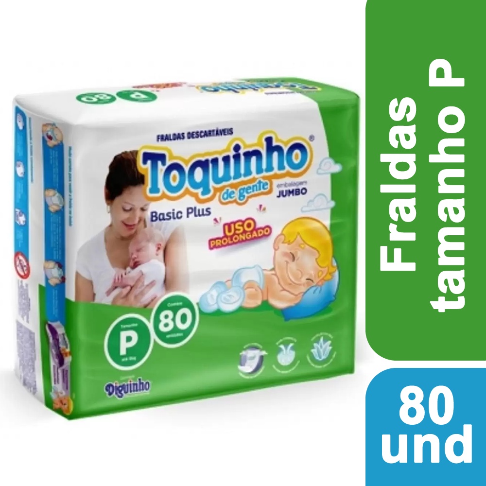 Fralda Toquinho De Gente Basic Plus Tamanho P Barata Shopee Brasil