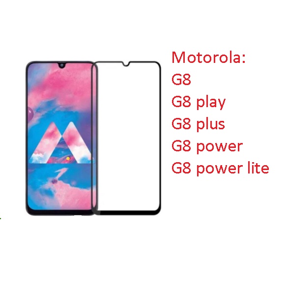 Película De Vidro 3D Para Motorola Moto G8 Plus Play Power Lite PL02