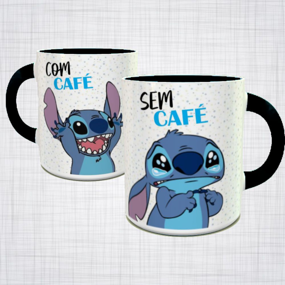 Caneca Porcelana lilo e stitch sem café café arte 3 Shopee Brasil