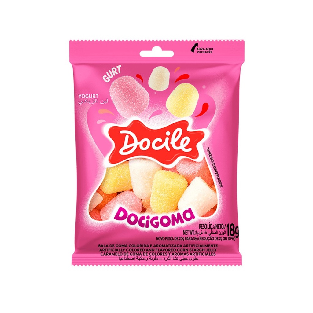 Bala De Goma Jujuba Yogurt Docile Docigoma Gurt 18g Shopee Brasil