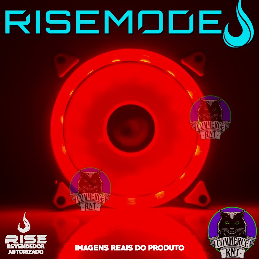 Fan Ventoinha 120mm Rise Mode Led Vermelho 3 Pinos Molex GALAXY