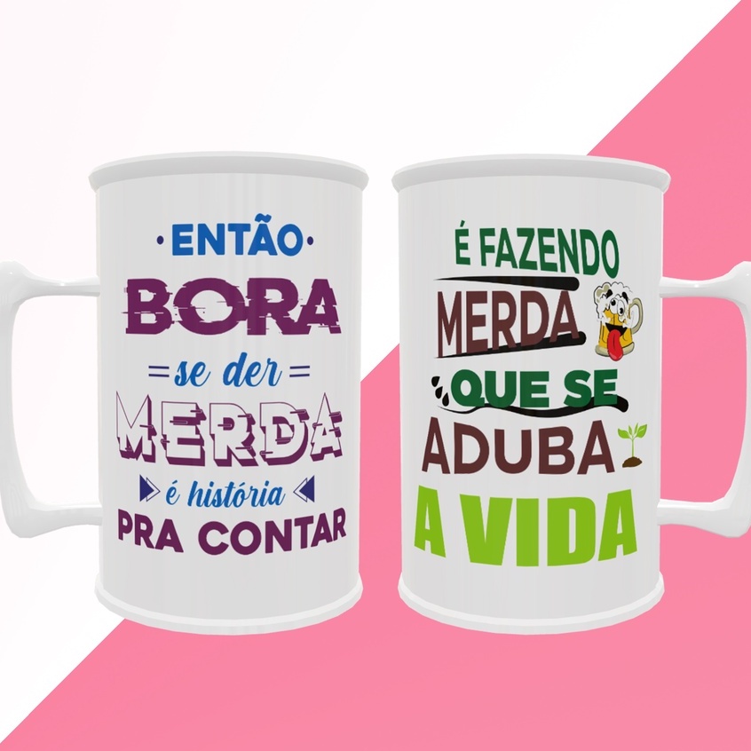 Caneca Chop Nome E Frase Personalizada 500ml Shopee Brasil