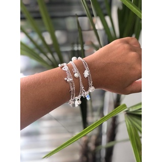 Kit 3 Pulseiras Femininas Banhadas a Prata 925 Legítima Shopee Brasil