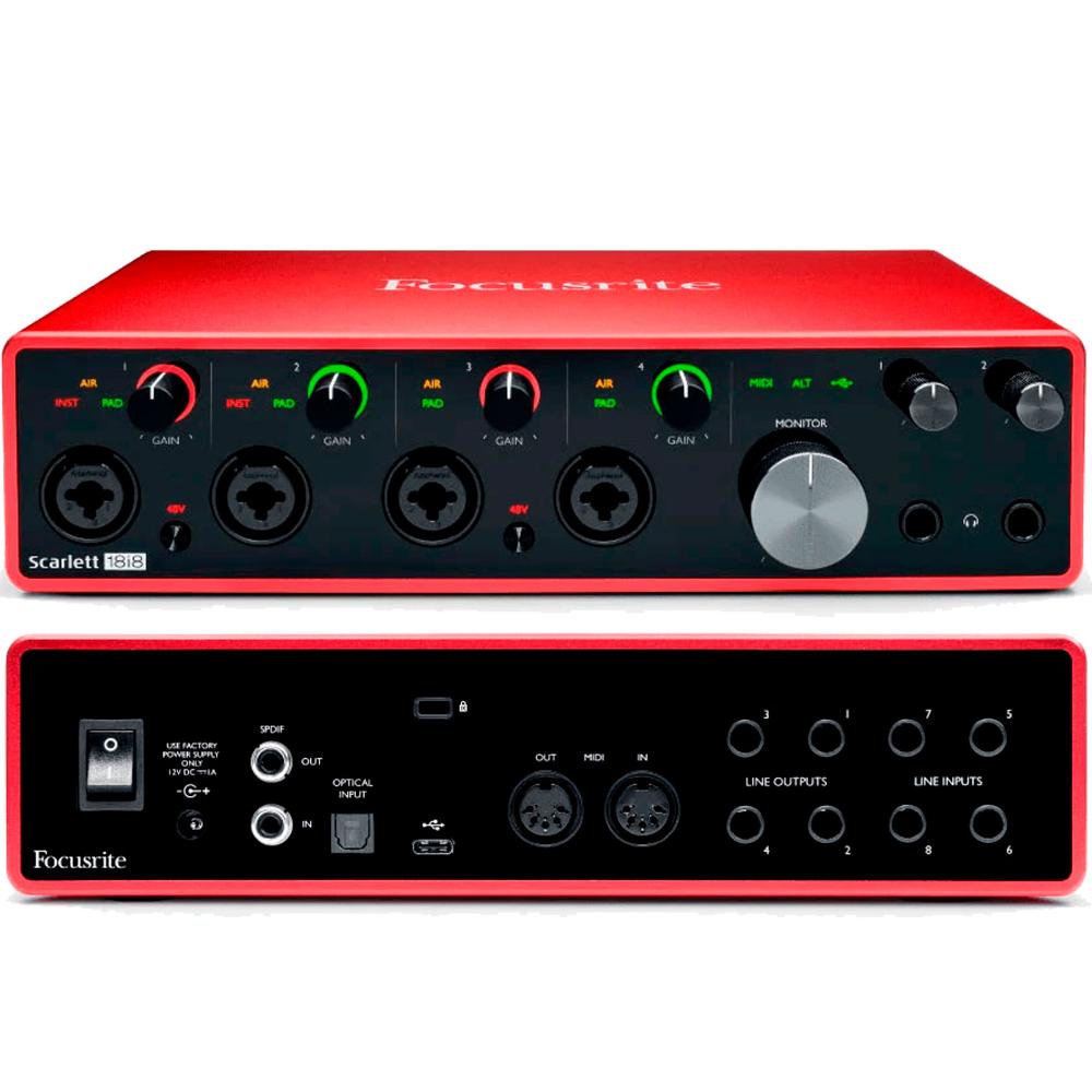 Interface De A Dio Focusrite Scarlett I Rd Gera O Usb Shopee Brasil