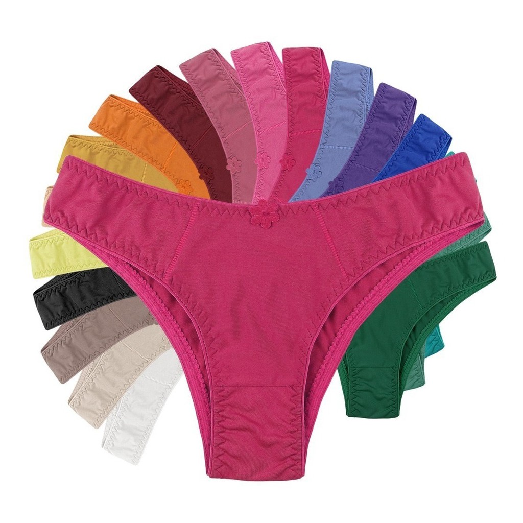 Kit Calcinhas Lycra Sexy Diversos Lingerie Tanga Estampada Em