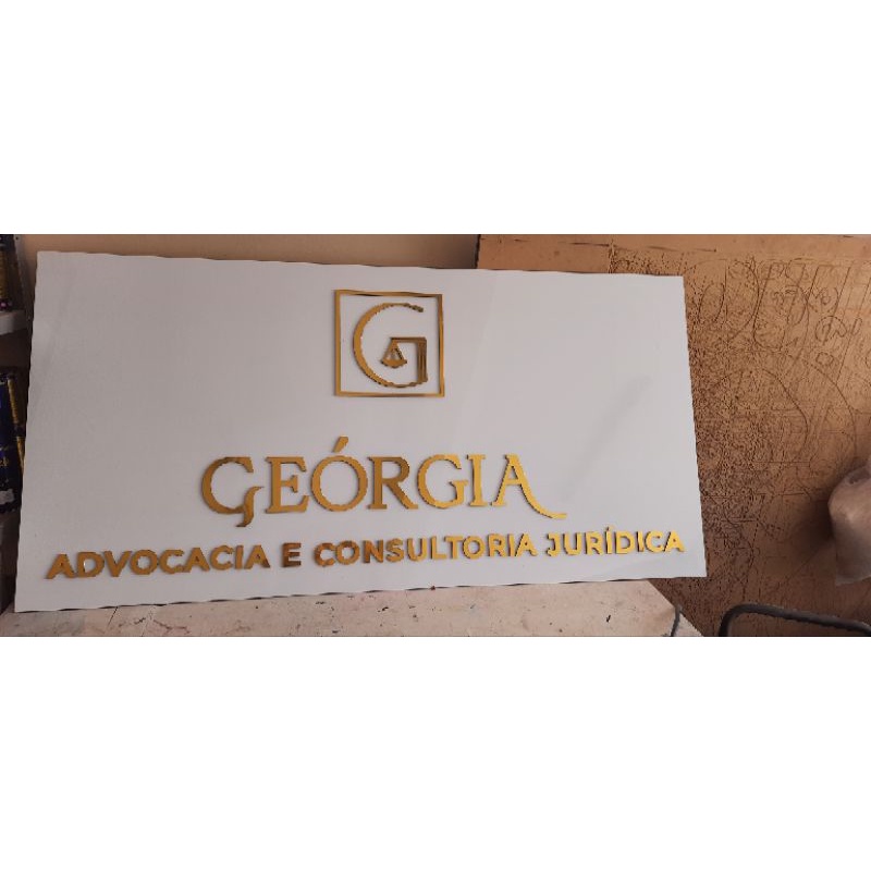 Letras Para Fachada Em Acm Branco Dourado Placa Shopee Brasil