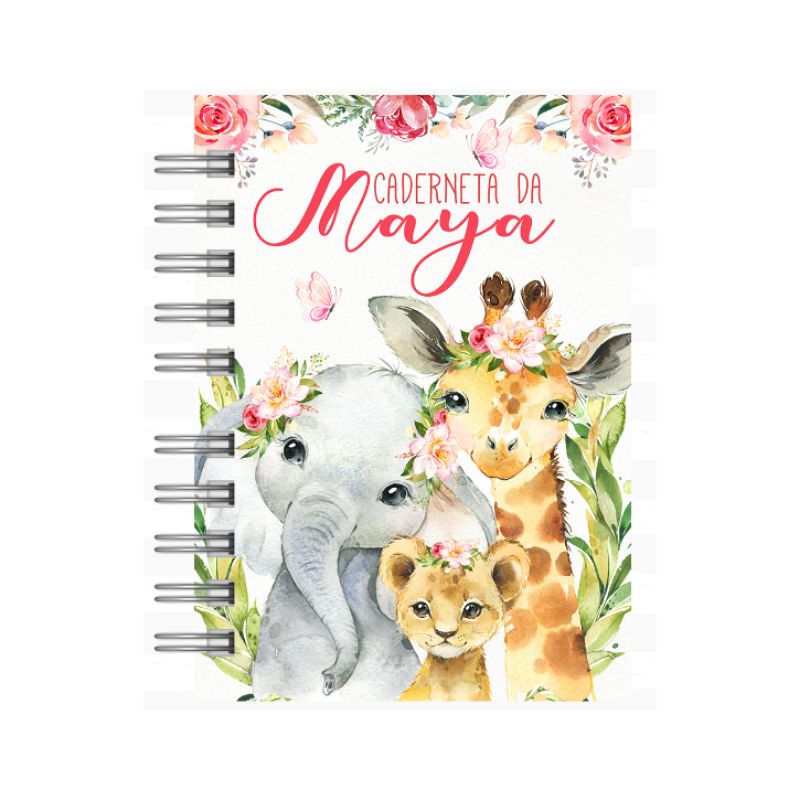 Caderneta De Vacina Personalizada Safari Aquarela Shopee Brasil