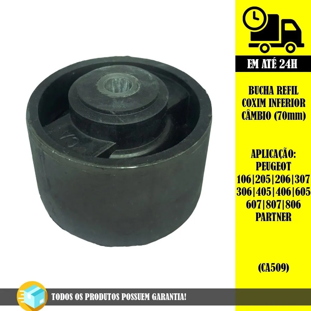 Bucha Refil Coxim Inferior Câmbio 70mm Peugeot Todos Modelos CA509