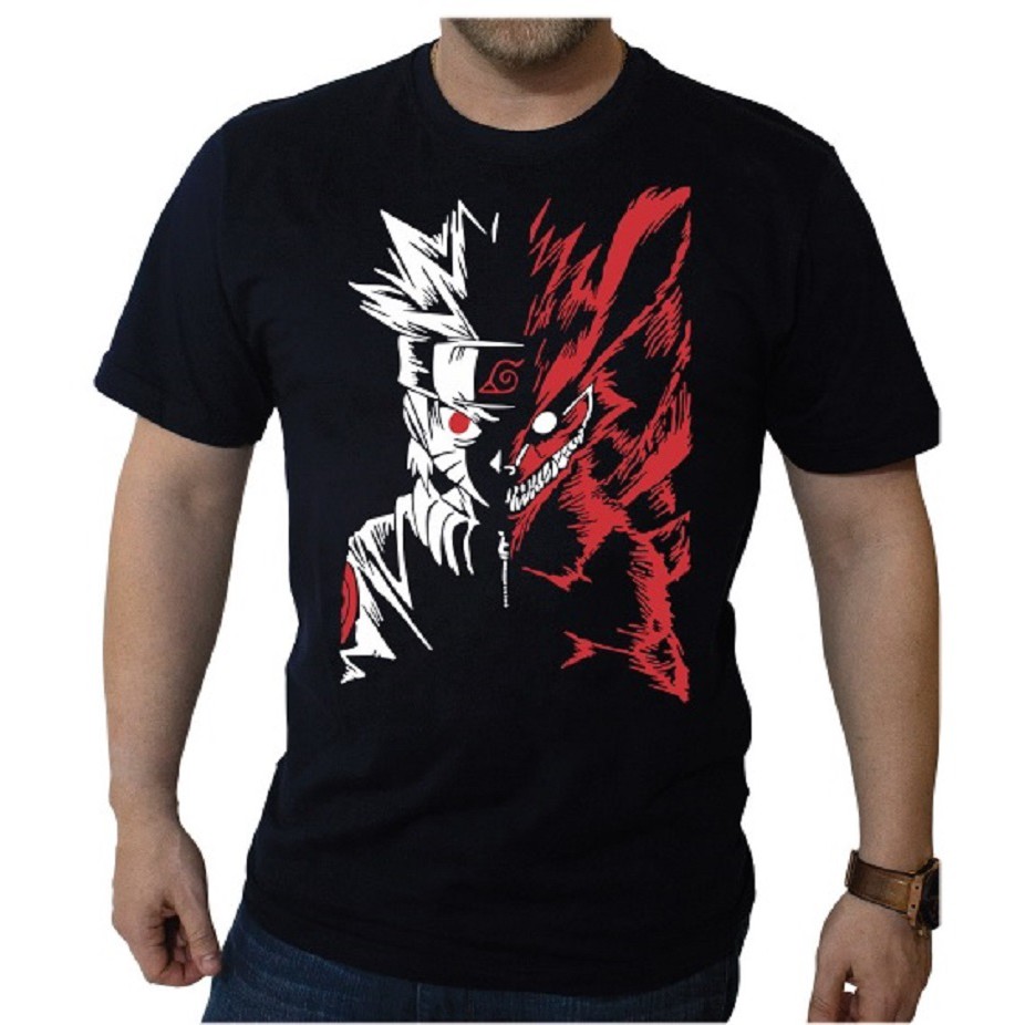 Camiseta Naruto Shippuden Raposa De Nove Caudas Camisa Geek Shopee Brasil