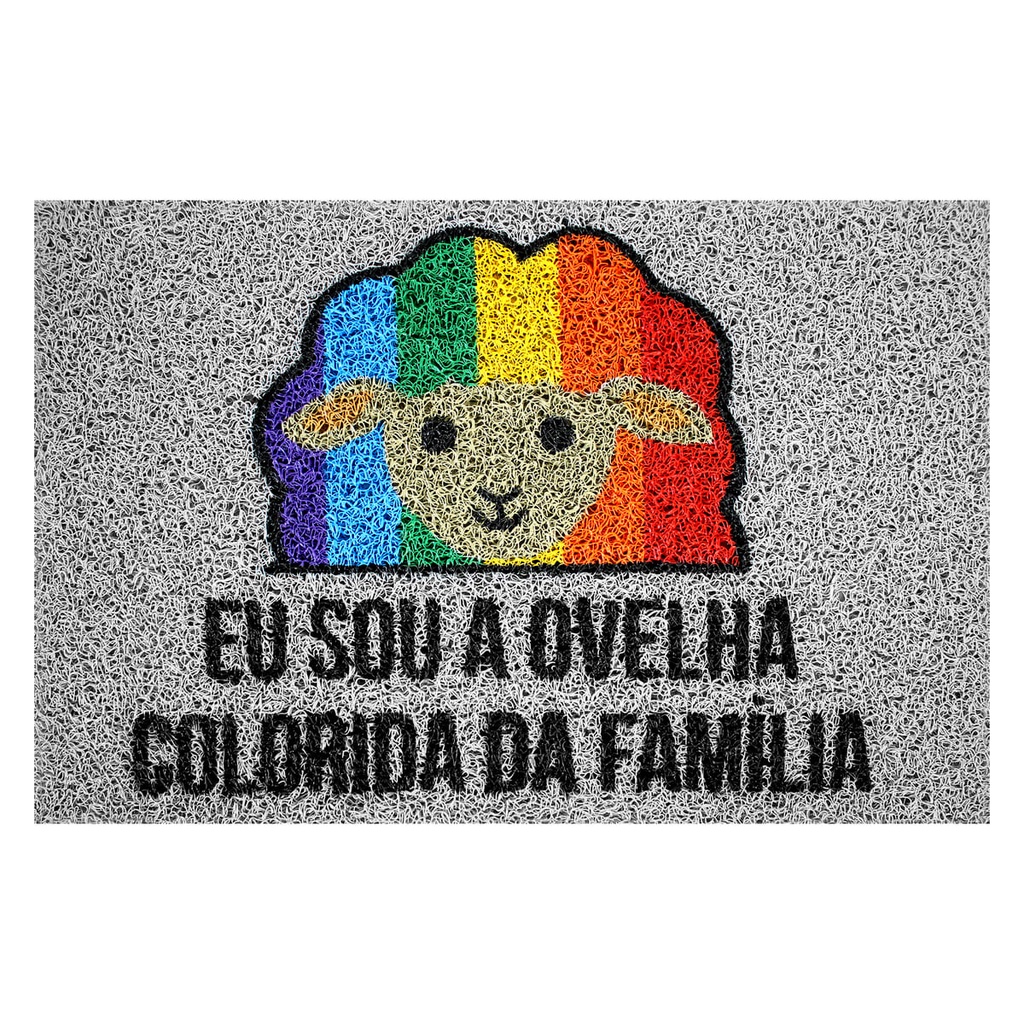 Tapete Capacho De Porta Divertido Lgbtqia Lgbt Diversidade Bandeira