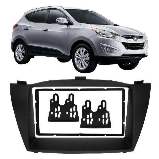 Moldura Painel DVD 2 Din MP5 Central Multimidia Hyundai IX35 2010 A