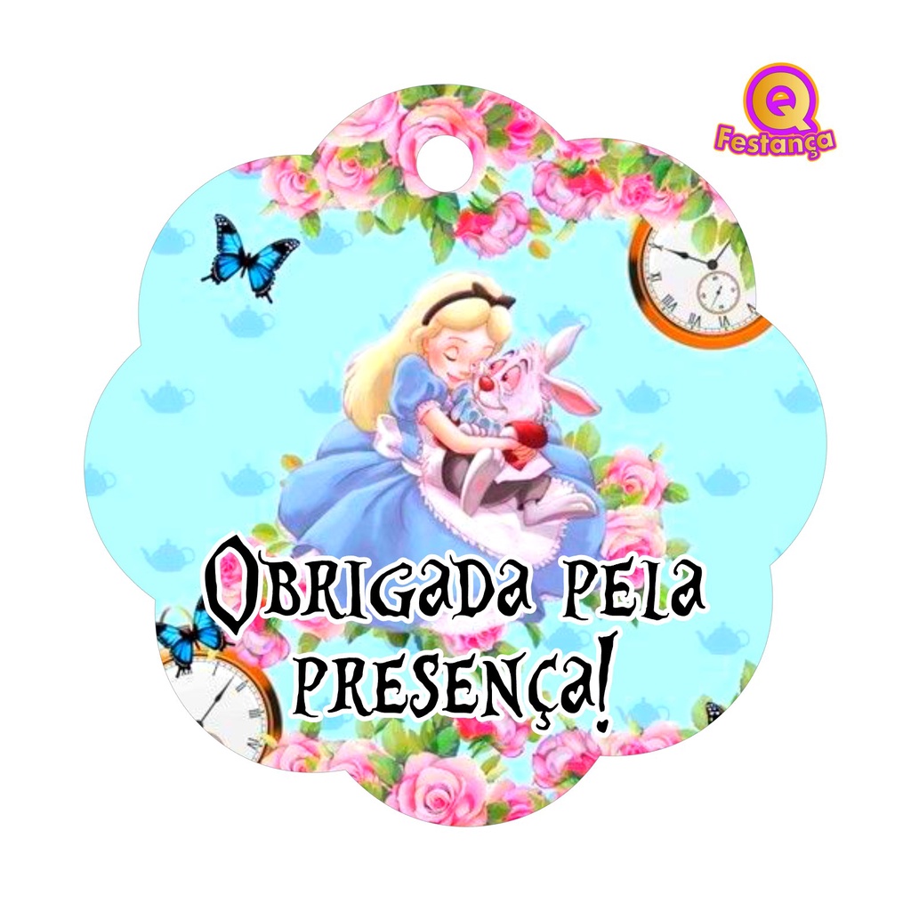 Tags De Agradecimento Para Lembrancinhas Alice Aquarela Shopee Brasil