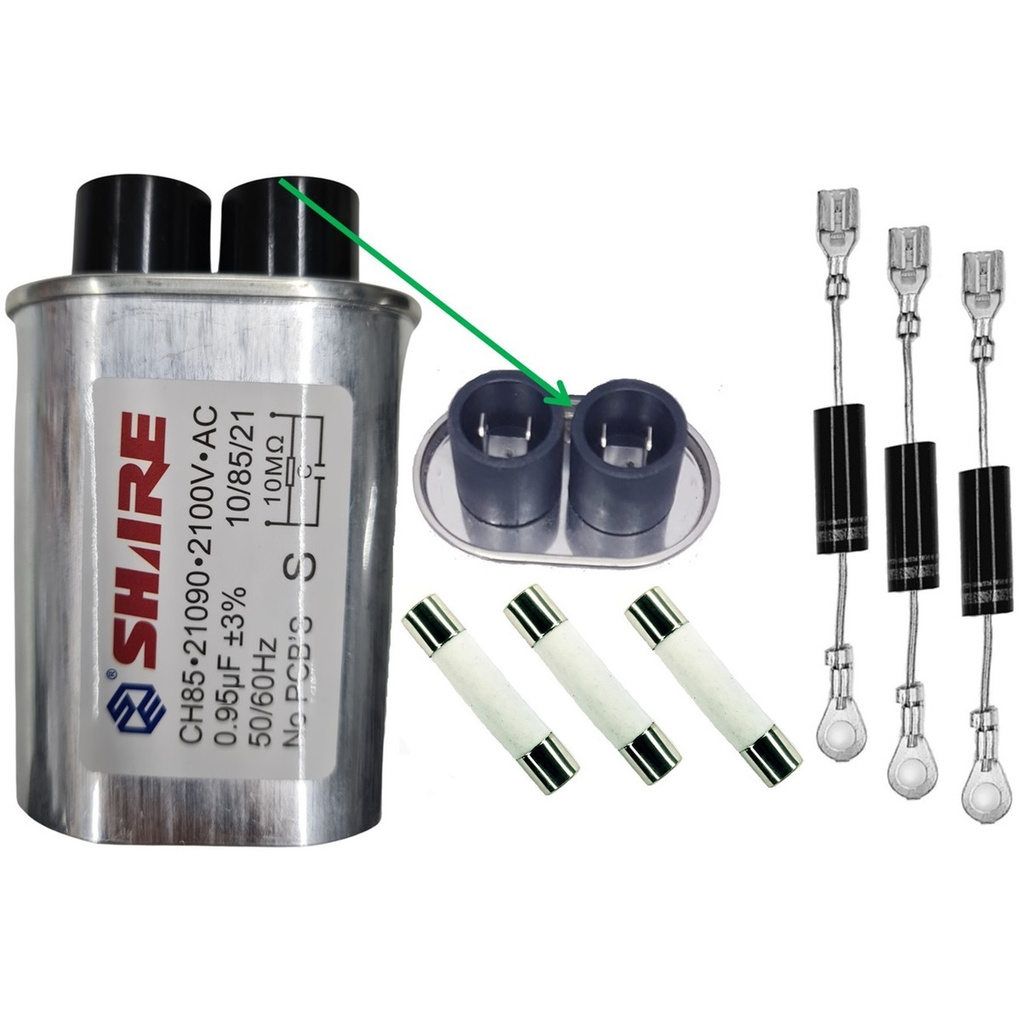 Capacitor Microondas Alta Tensao 0 95uf 3 Diodo 3 Fusivel Shopee