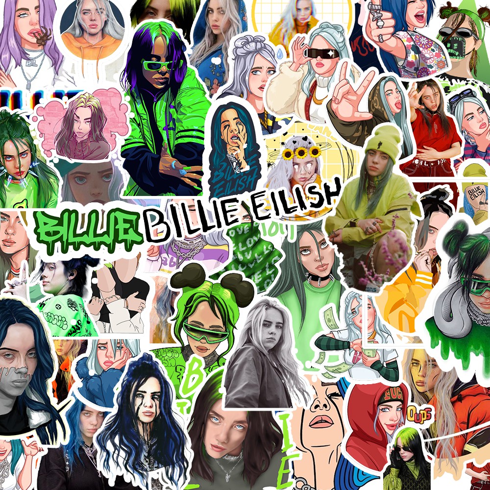 Kit Adesivos Billie Eilish Bad Guy Sem Repeti O A Prova D