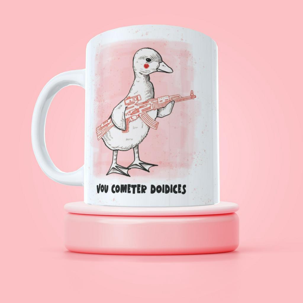 Caneca De Porcelana Pato Meme Vou Cometer Doidices Shopee Brasil