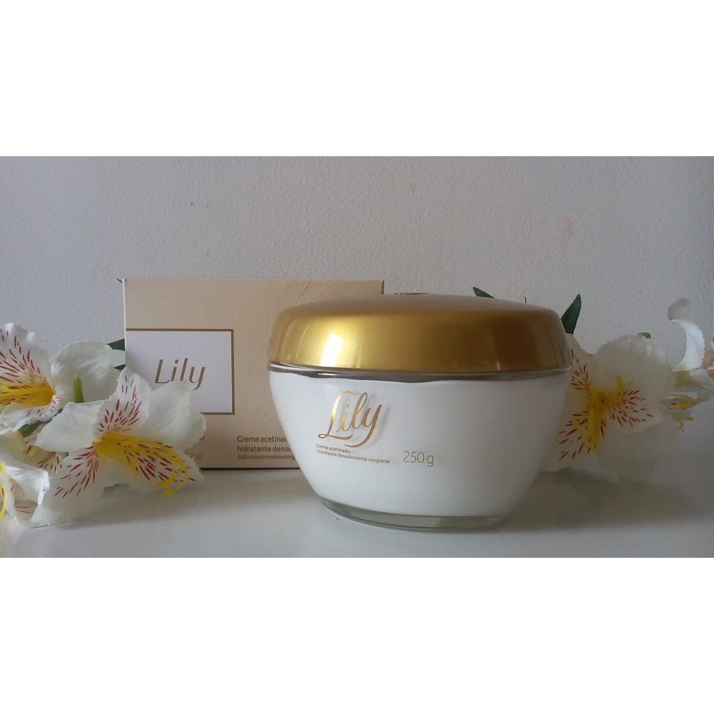 Lily Creme Hidratante Acetinado Corporal Tradicional O Boticário 250g