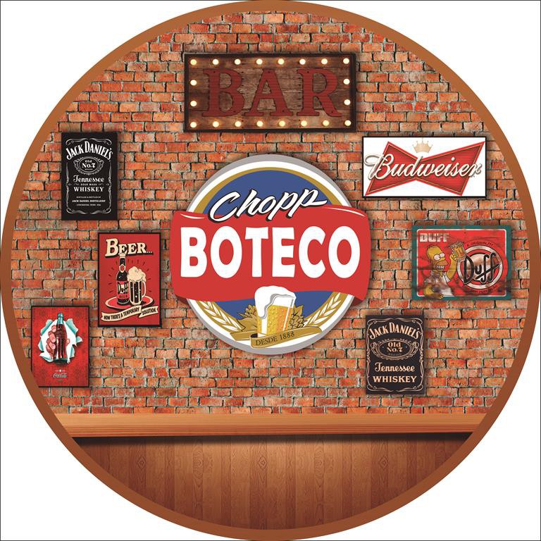 Painel Redondo Sublimado Boteco Cerveja 1 50x1 50 Shopee Brasil