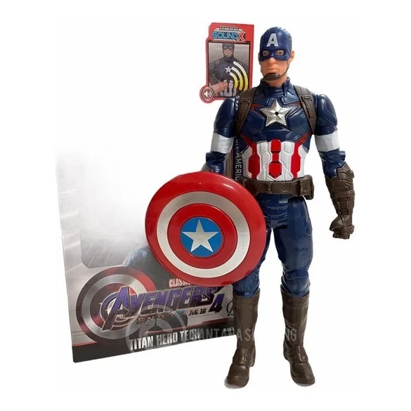 Boneco Capit O Am Rica Vingadores Articulado Luz Som Cm Envio