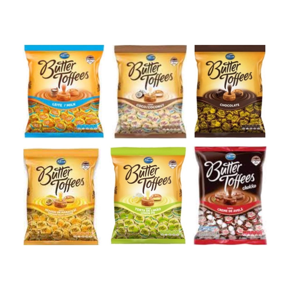 Pacote Bala Butter Toffees G Escolha O Sabor Shopee Brasil