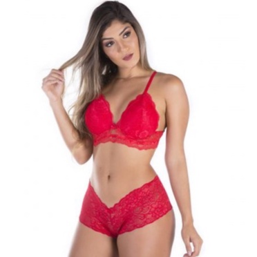 Conjunto Romance De Renda Lingerie Sensual Sexy Shopee Brasil