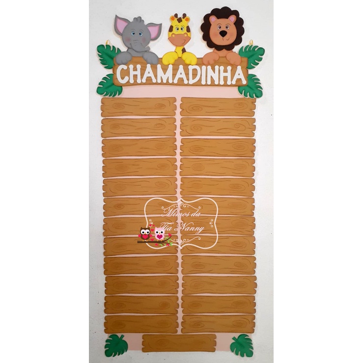 Painel Chamadinha Tema Safari Shopee Brasil