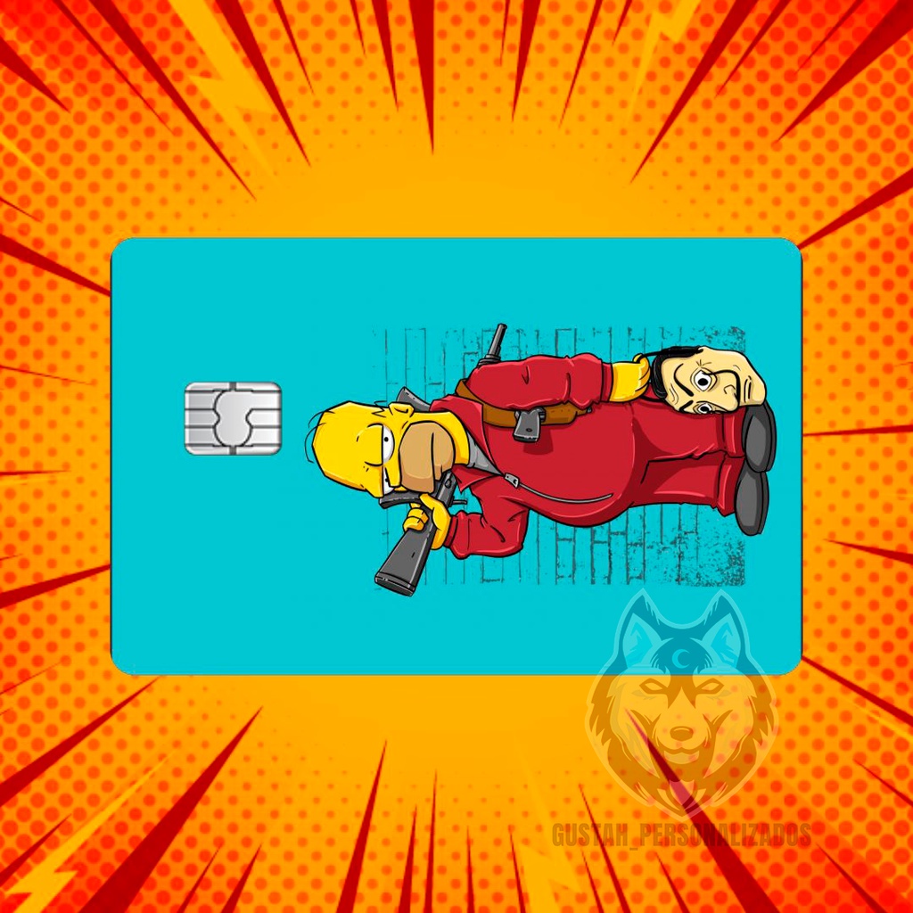 Adesivo Para Cart O De Cr Dito E D Bito Skin O Tema The Simpsons