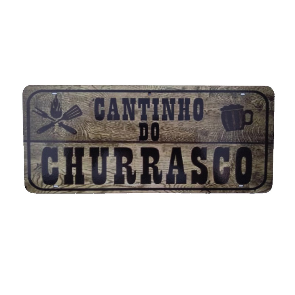 Placa Decorativa Cantinho Do Churrasco Decora O Parede Shopee Brasil