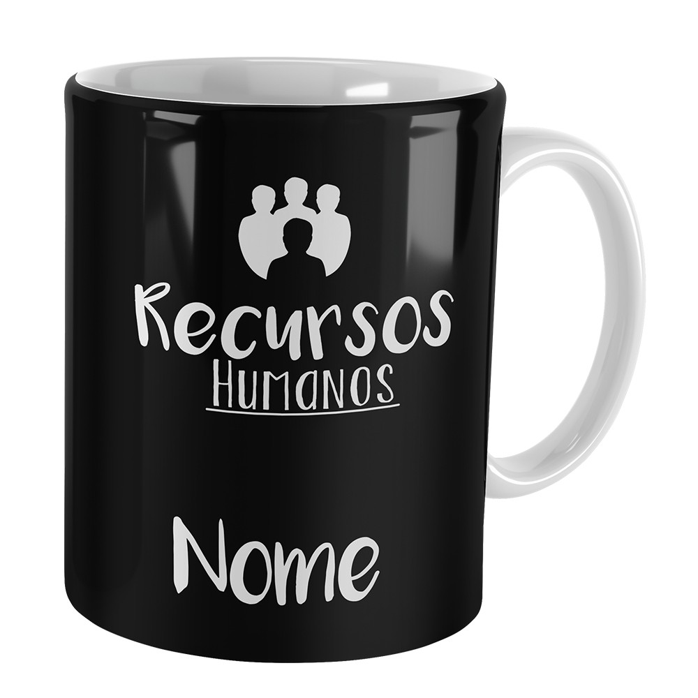 caneca personalizada para presente profissão recursos humanos nome