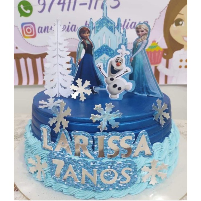 Topo Para Bolos Frozen Luxo 3d Topper Para Bolo Frozen Shopee Brasil