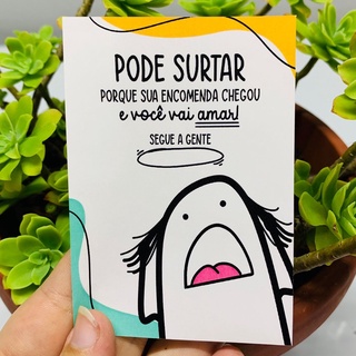 50 Panfletos De Agradecimento Ao Cliente Meme Flork 7x10 Cm