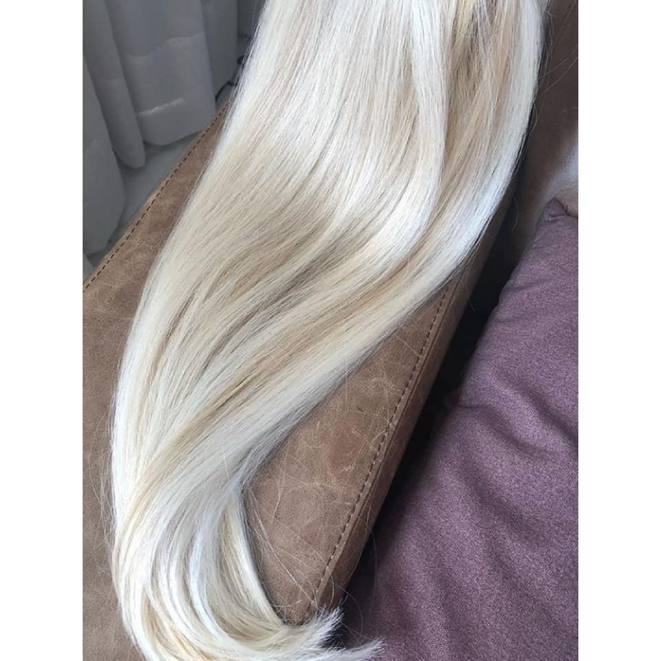 Cabelo Loiro Mesclado Platinado 60 Cm 200 Gramas Tic Tac Shopee