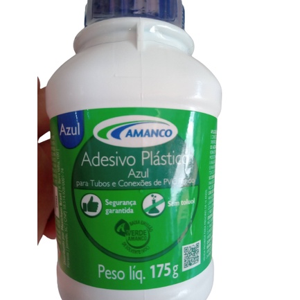 Cola cano PVC adesivo plástico c pincel 175g AMANCO Shopee Brasil