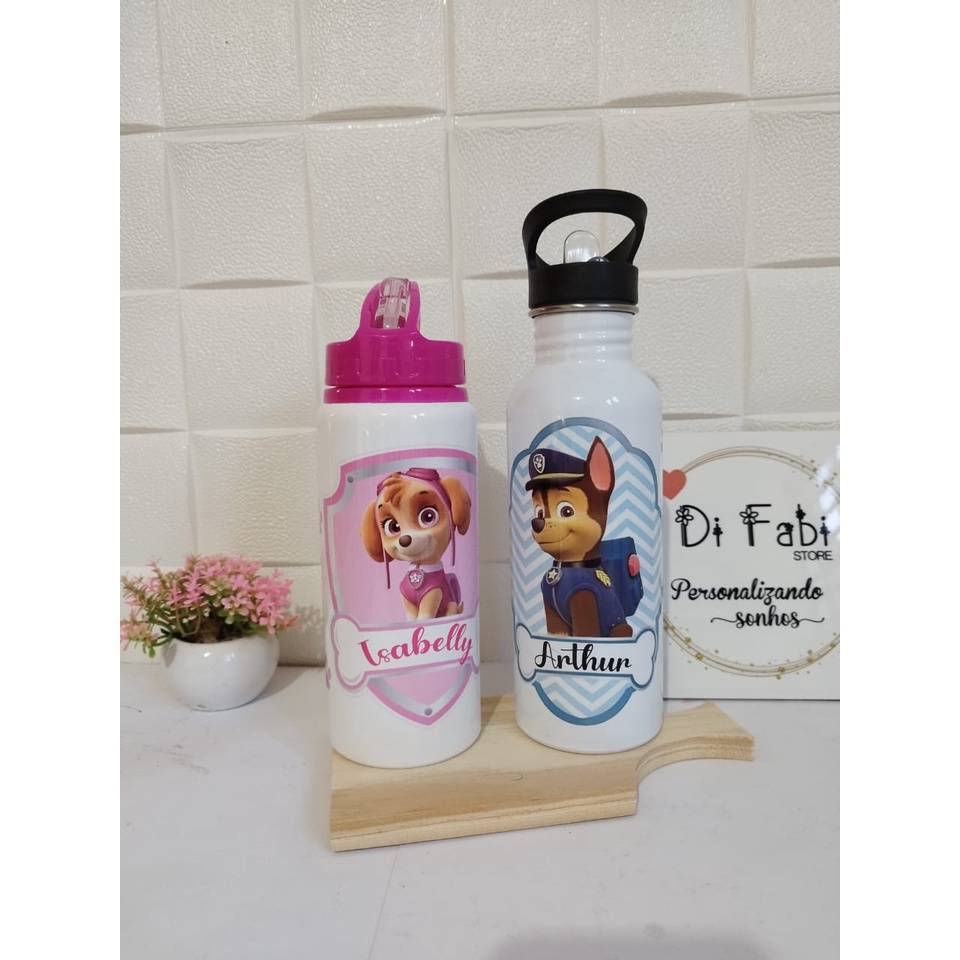 Garrafa Alumínio Personalizada Patrulha Canina Shopee Brasil