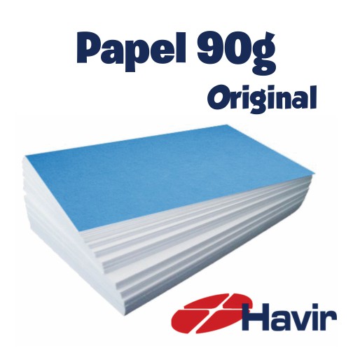 500 Folhas Papel Sublimático Havir A4 90g Fundo Azul Escuro 1 Linha