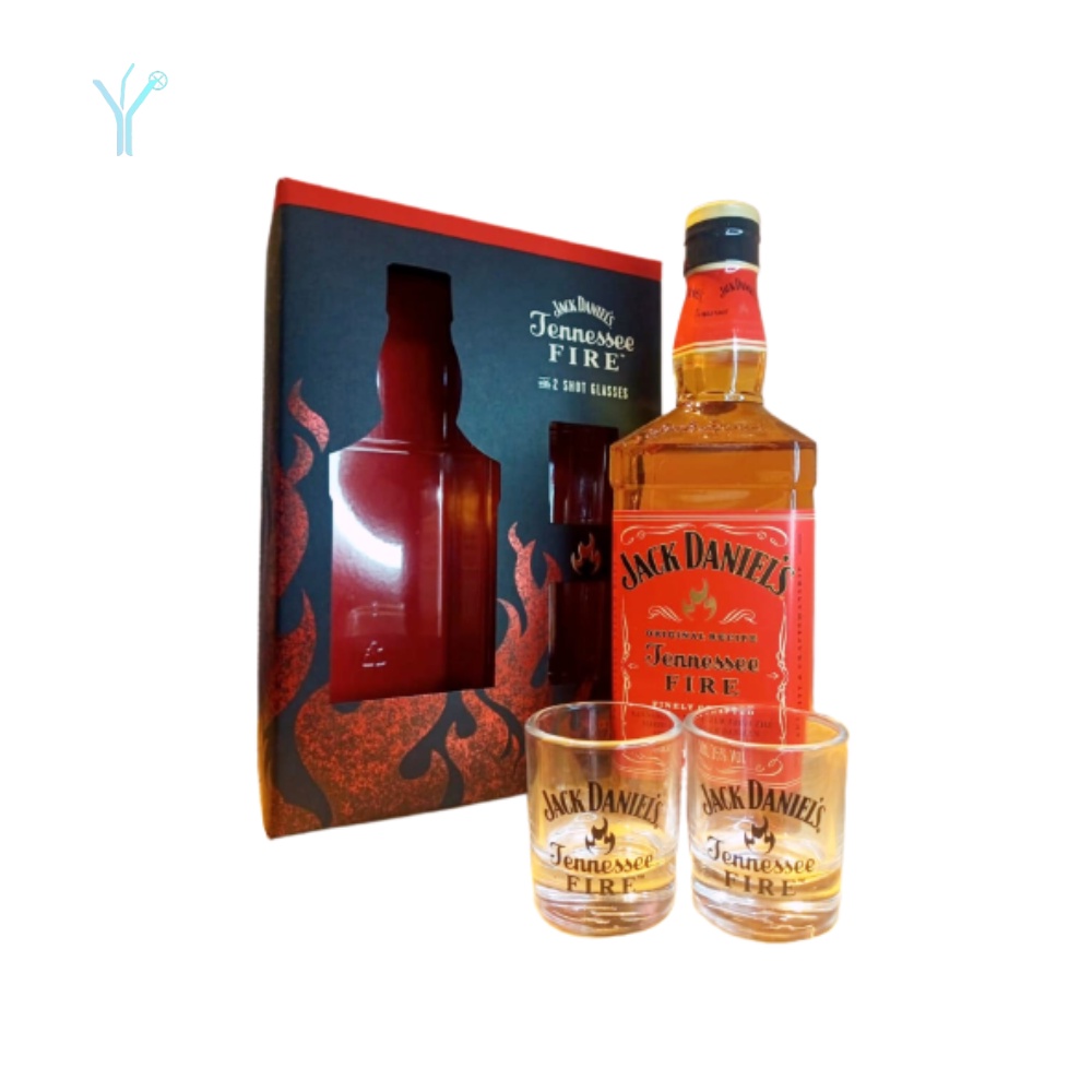 Kit Whisky Jack Daniels Fire Canela 2 Copos Shopee Brasil