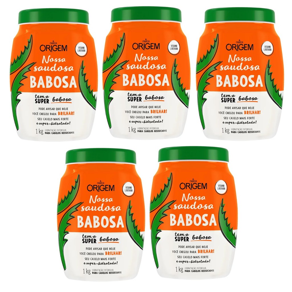 Kit 5 Creme Hidratante Origem Nossa Saudosa Babosa Nazca 1 Kg Orig