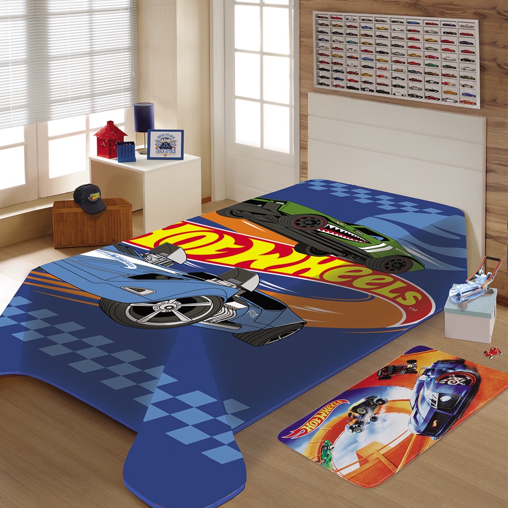 Cobertor Juvenil Raschel Hot Wheels Jolitex Ternille Shopee Brasil