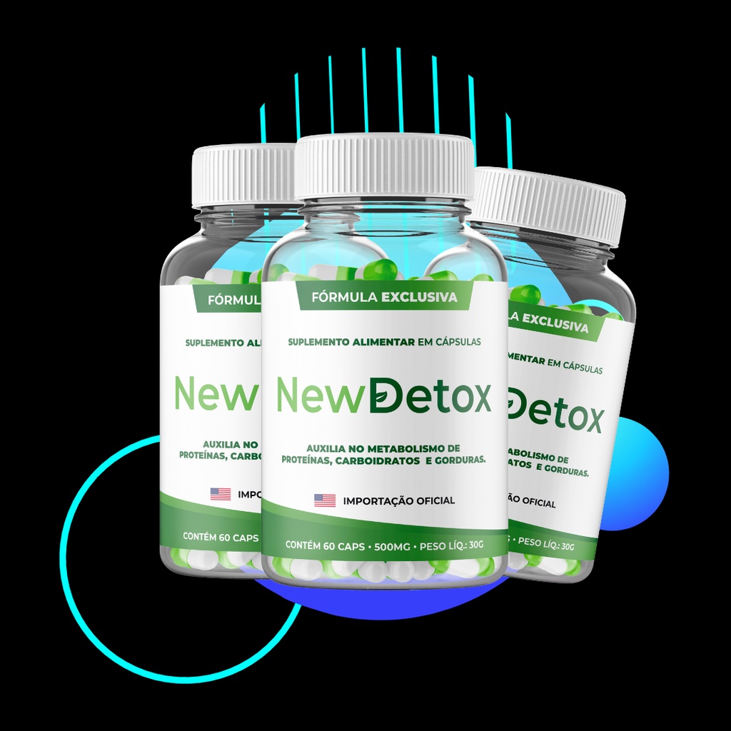 New Detox 3 potes é um produto que auxilia no emagrecimento aprovado